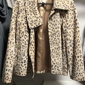 Tan animal print jacket